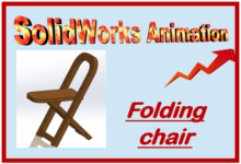 Folding chair, Solidworks Animation, woodworking, stacked chairs
