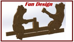 ⚡ Fun design 1, working bears, SolidWorks Animation.